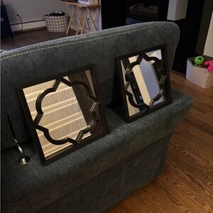 Elegant Black Wall Mirror Set